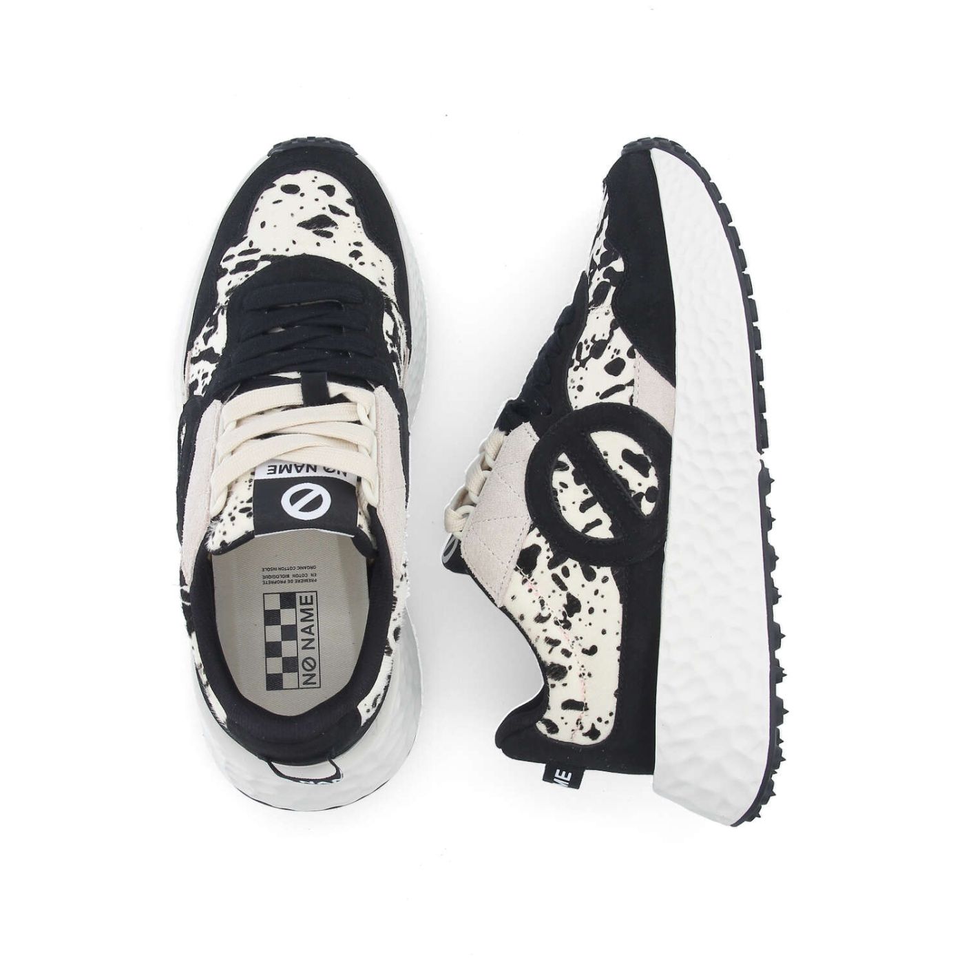 CARTER JOGGER W - SUEDE/P.COW - NOIR/BLANC